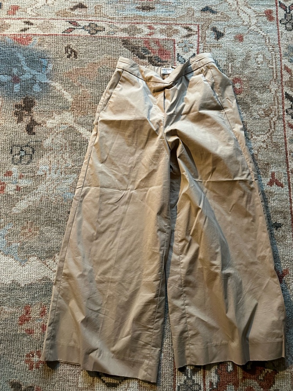 Babaton Wide-Leg Tan Chinos